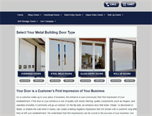 Tablet Screenshot of metalbuildingdoors.com